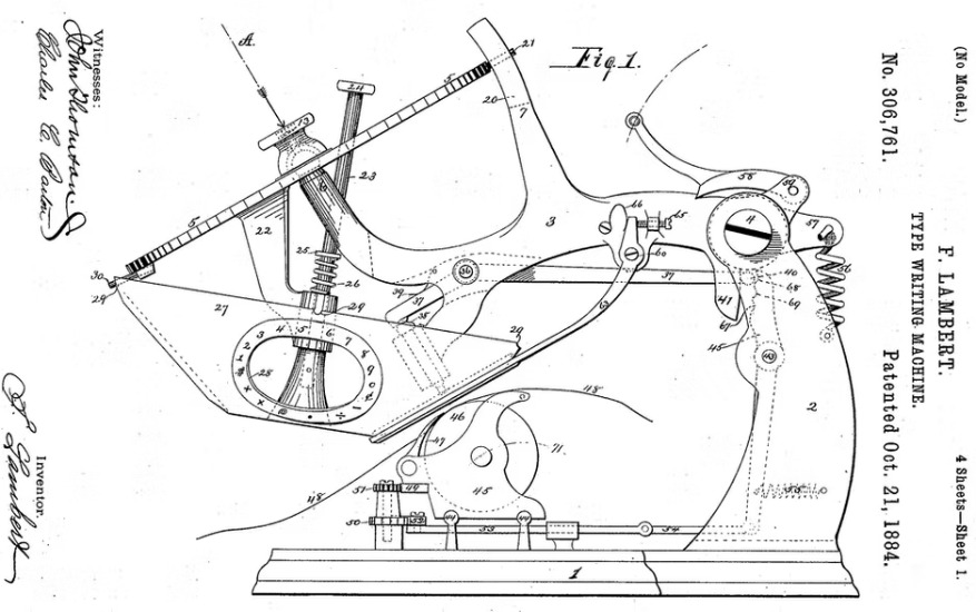 Patent de la màquina Lambert