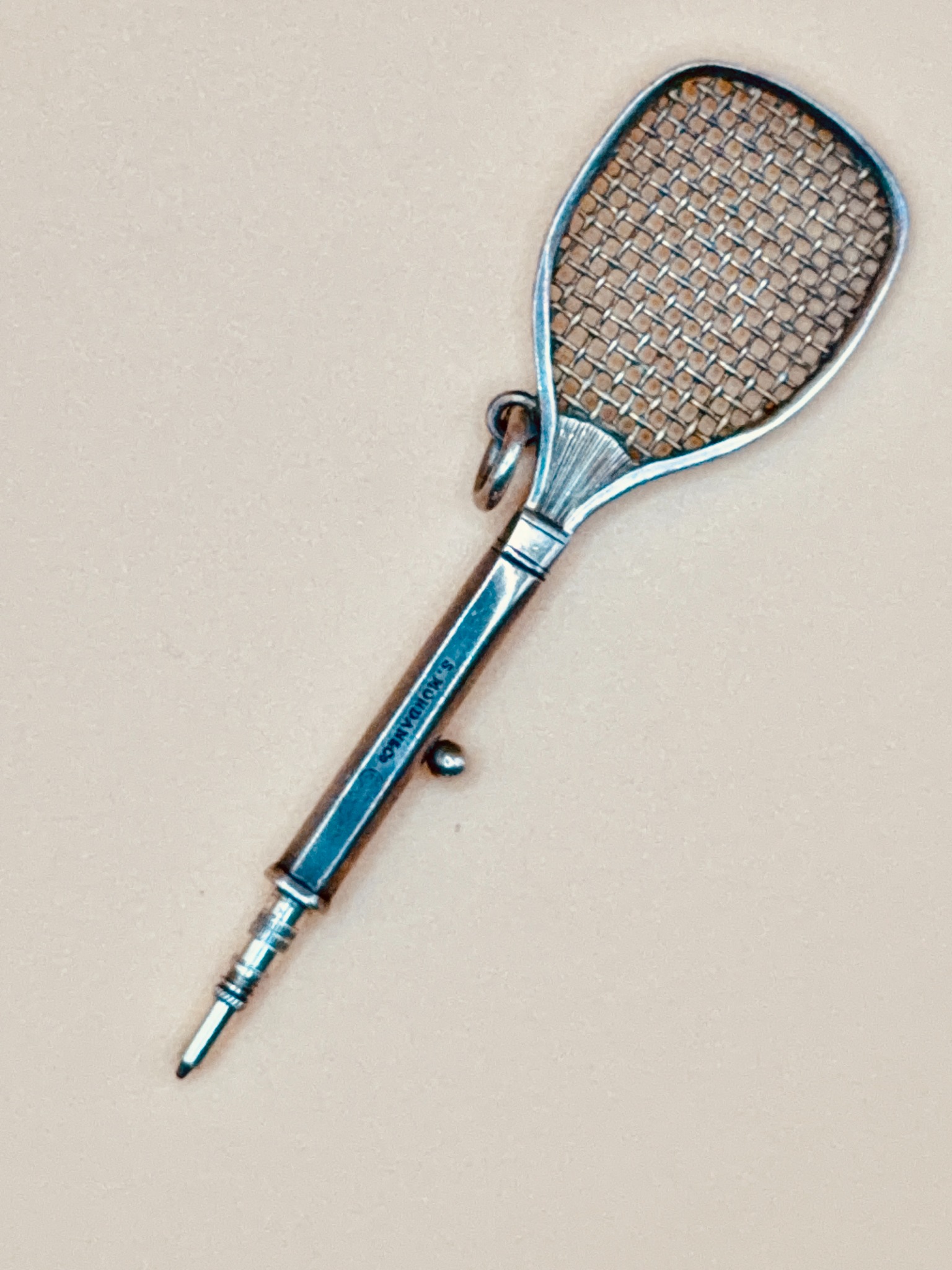 S. Mordan & Co. Tennis Racket Pencil 917 desplegat